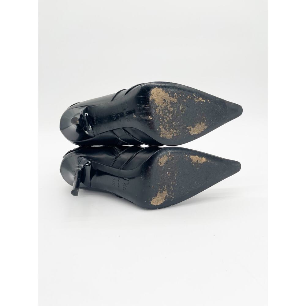 Dior Vintage Galliano Era Black Gambler Dice Pointed Toe Ankle Boots EU 37.5 - Picture 11 of 16